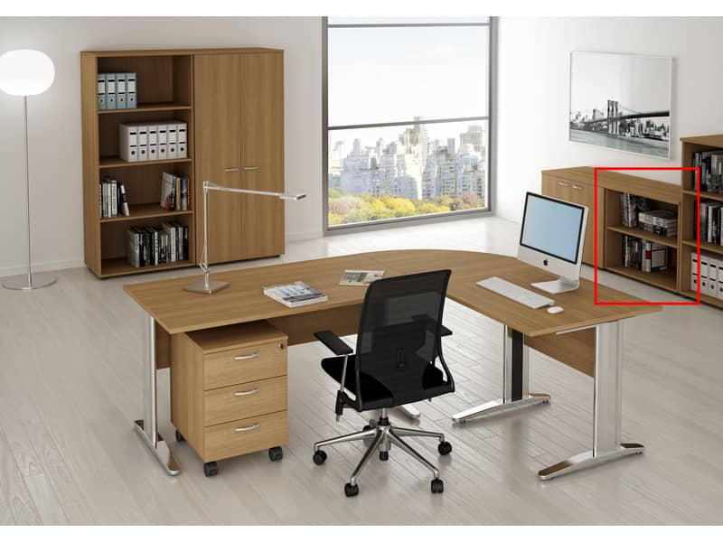 Mobile a giorno basso Artexport Presto 1 ripiano regolabile 80x35x72 cm noce chiaro - 030/4