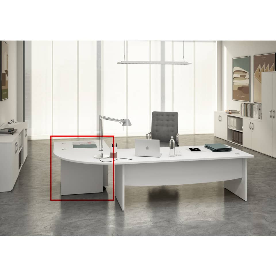 Scrivania Artexport Flex - 80x80x73 cm bianco - fianchi a pannello in melaminico - JPB80-3