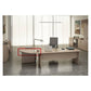 Raccordo angolare 90° per scrivanie Artexport Flex 80x80x73 cm - rovere con gamba grigio alluminio L90E+60011-C