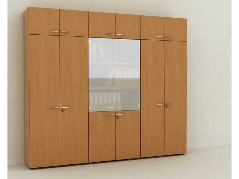 Mobile a giorno alto componibile Artexport 2898 90x44x200 cm - Noce chiaro - AR-ST-4