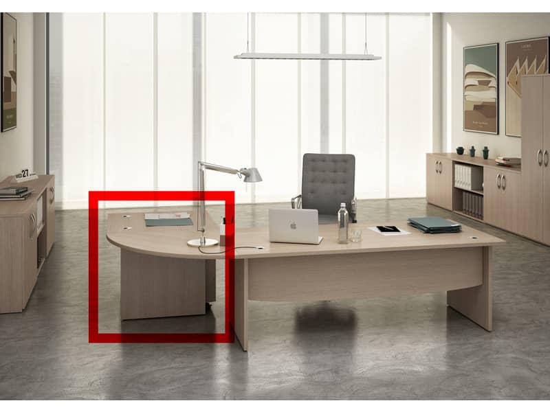 Scrivania Artexport Flex - 80x80x73 cm rovere - fianchi a pannello in melaminico - JPB80-C