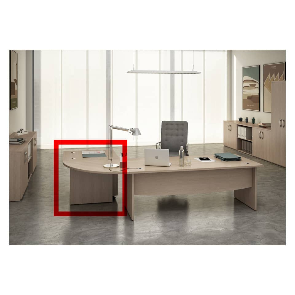 Scrivania Artexport Flex - 80x80x73 cm rovere - fianchi a pannello in melaminico - JPB80-C