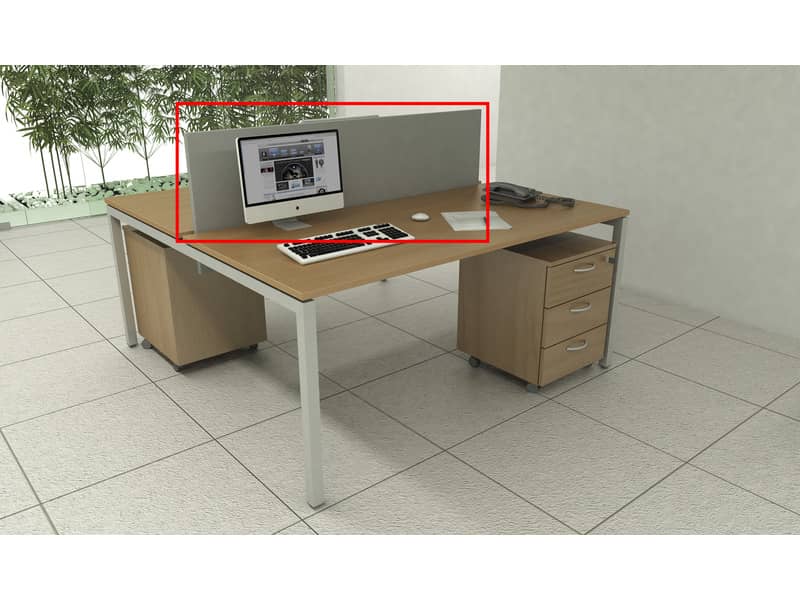 Pannello divisorio per bench Artexport Presto Venere Plus sp. 1,8 cm 108x52 cm grigio alluminio - PAR / 120/5