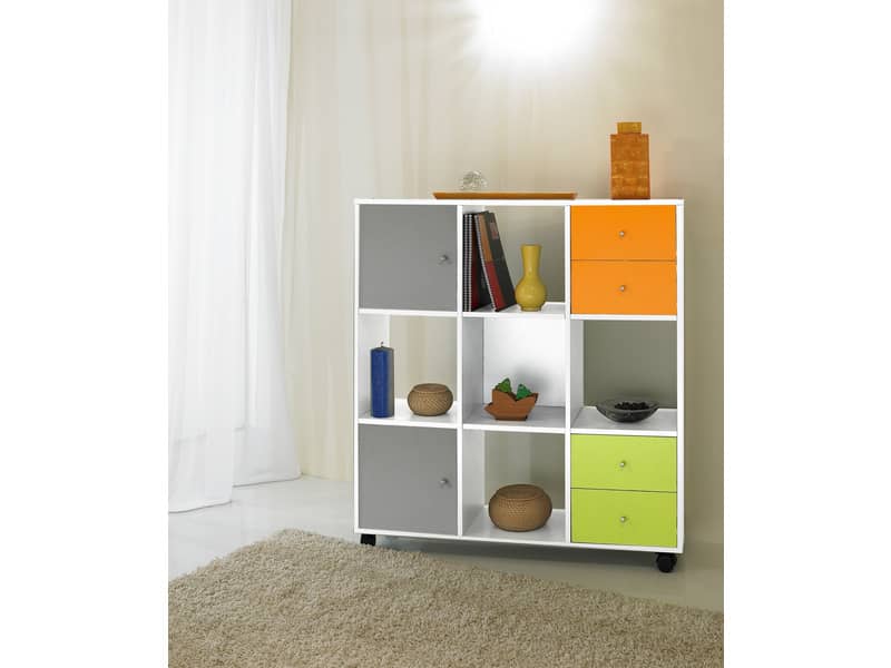 Libreria componibile Artexport Maxicolor - 9 caselle - 104x29,2x103,9 cm - Bianco 9MaxC-3