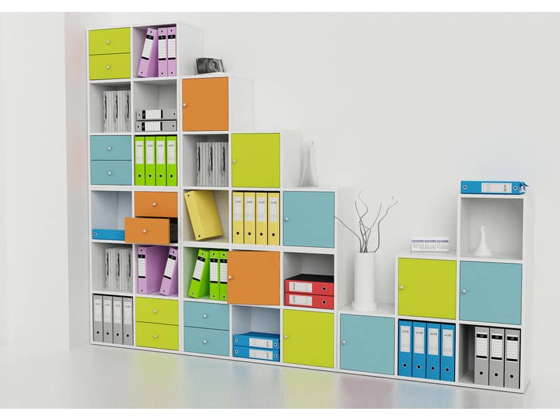 Libreria componibile Artexport Maxicolor - 9 caselle - 104x29,2x103,9 cm - Bianco 9MaxC-3