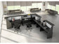 Bancone reception basso per disabili Artexport Musa 80x97,5x72 cm nero venato-bianco - 2824-HB80-83