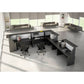 Bancone reception basso per disabili Artexport Musa 80x97,5x72 cm nero venato-bianco - 2824-HB80-83