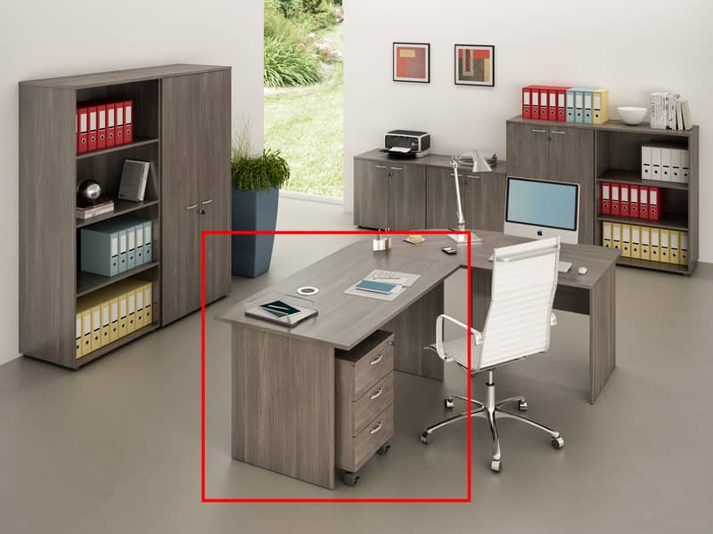 Scrivania Artexport Presto 160x80xH.72 cm - fianchi melanimico spessore 22 mm - frassino toscano - 003+60111/F
