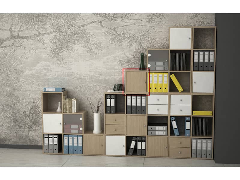 Coppia di dietri per libreria componibile Artexport Maxicolor - 32,2x32,1 cm - rovere - 2R-MaxC-C