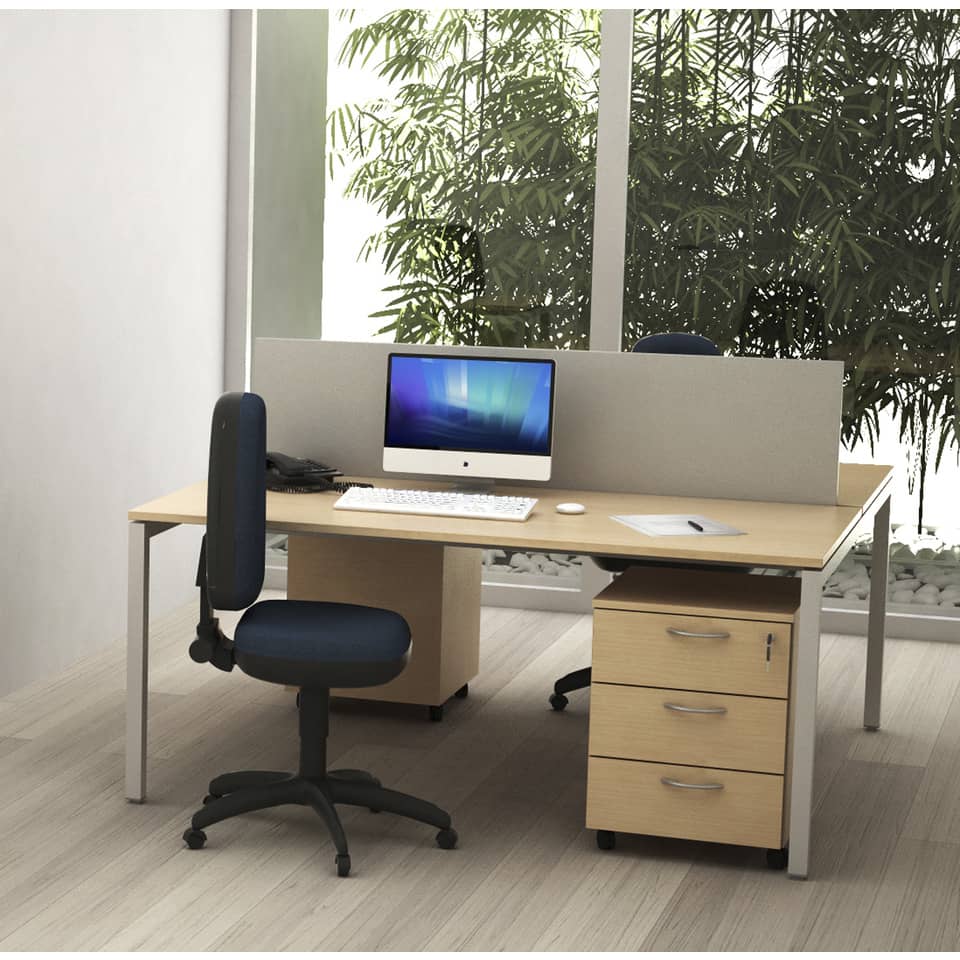 Scrivania Bench doppia senza divisorio Artexport Presto Venere Plus 160x164x72,5 cm faggio - 663B / NOPAR/6