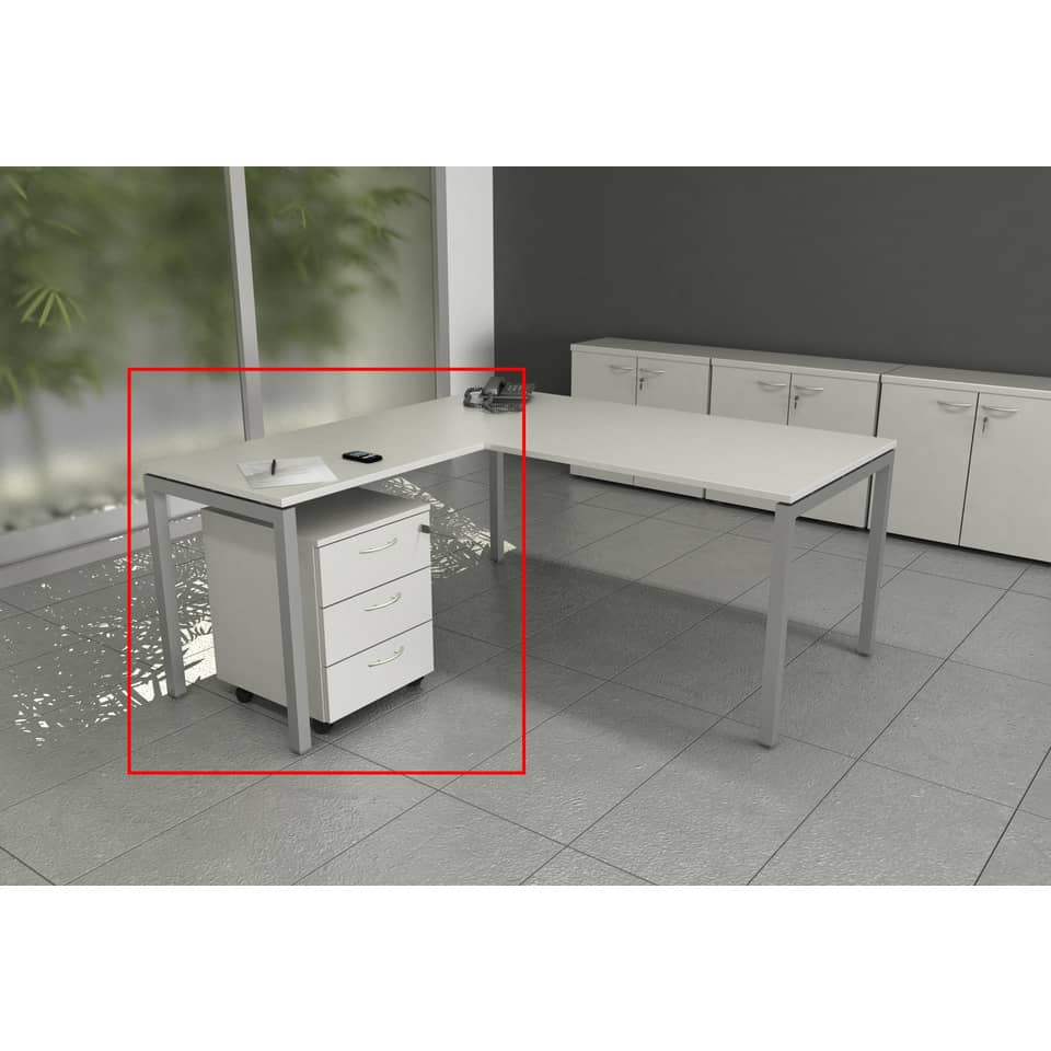 Allungo reversibile dx/sx per scrivania Artexport Presto Venere Plus 80x60x72,5 cm bianco - 67001 + 87711N + 86304N/3