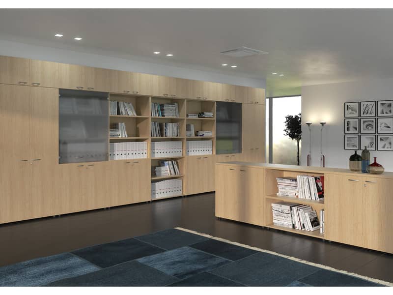 Armadio alto componibile Artexport 2898 - 2 ante basse - 90x45,8x200 cm - Rovere AR-ST+AR-AB-C