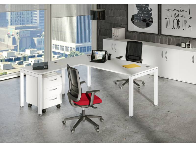 Mobile a giorno alto Artexport Bridge con ante - 80x46x181,8 cm - bianco BH+AH-3