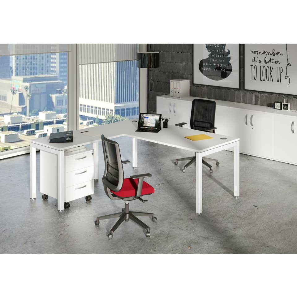 Mobile a giorno alto Artexport Bridge con ante - 80x46x181,8 cm - bianco BH+AH-3