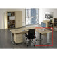 Scrivania Artexport Presto 80x80xH.72cm piano faggio - fianchi in metallo a L color alluminio - 001+30511/6