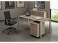 Scrivania per open space Artexport Bridge 140x80x72,5 cm - piano rovere - fianchi in metallo - SOL140-C