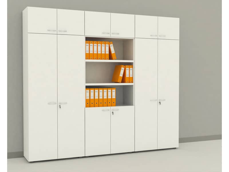 Armadio alto componibile Artexport 2898 - 2 ante alte - 90x45,8x200 cm - Bianco AR-ST+AR-AA-3