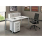 Scrivania per open space Artexport Bridge 160x80x72,5 cm - piano bianco - fianchi in metallo - SOL160-3