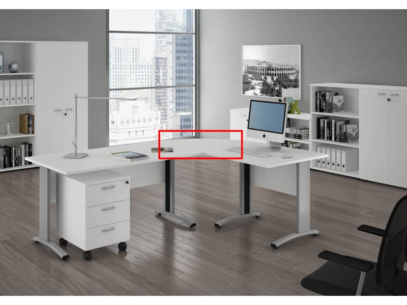 Raccordo a 90° per scrivanie Artexport Presto 80x80 cm bianco 313/3