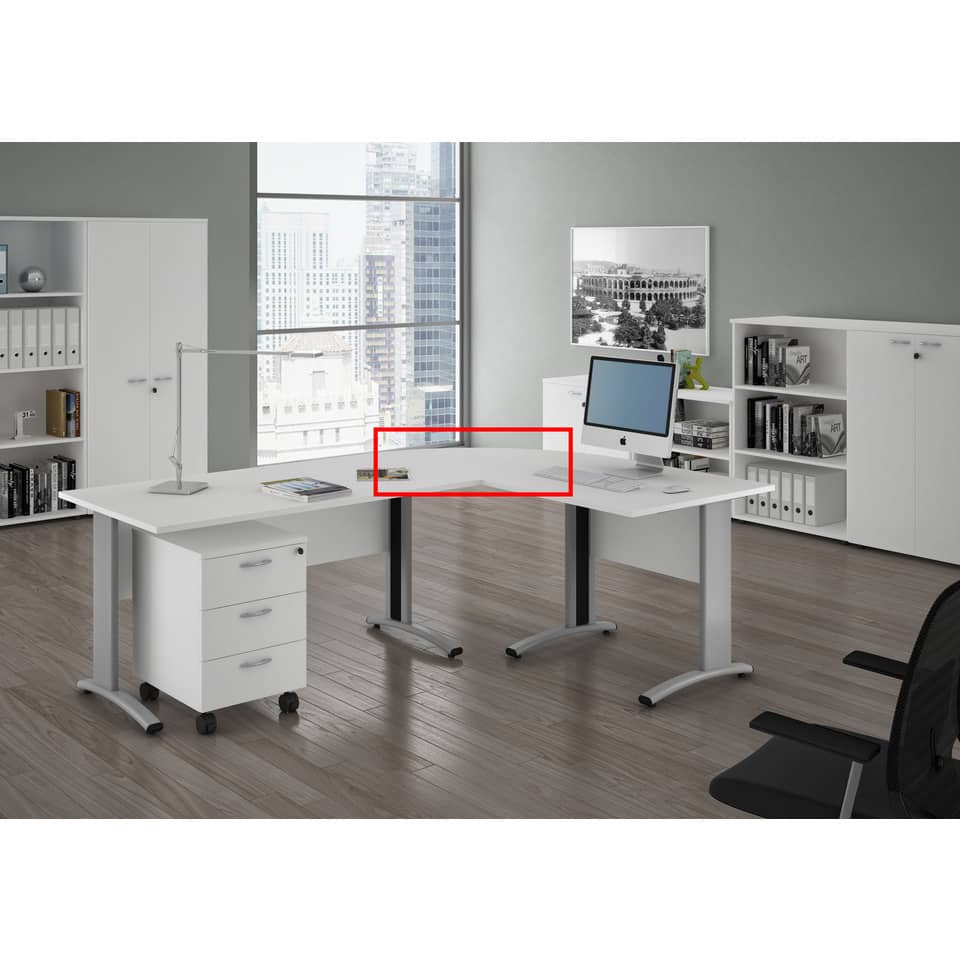 Raccordo a 90° per scrivanie Artexport Presto 80x80 cm bianco 313/3