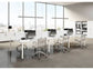 Scrivania per open space Artexport Bridge Bench 2 postazioni - 180x168x72,5 cm - bianco - BENCH180X2-3