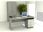 Scrivania Artexport Presto 160x80xH.72 cm - fianchi melanimico spessore 22 mm - grigio - 003+60111/9