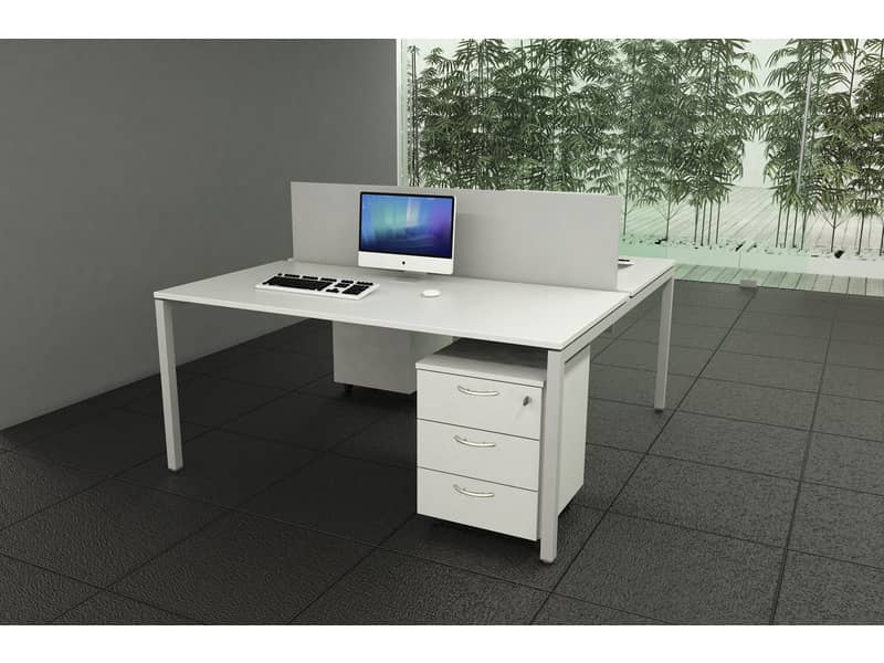 Scrivania Bench doppia senza divisorio Artexport Presto Venere Plus 180x164x72,5 cm bianco - 665B / NOPAR/3