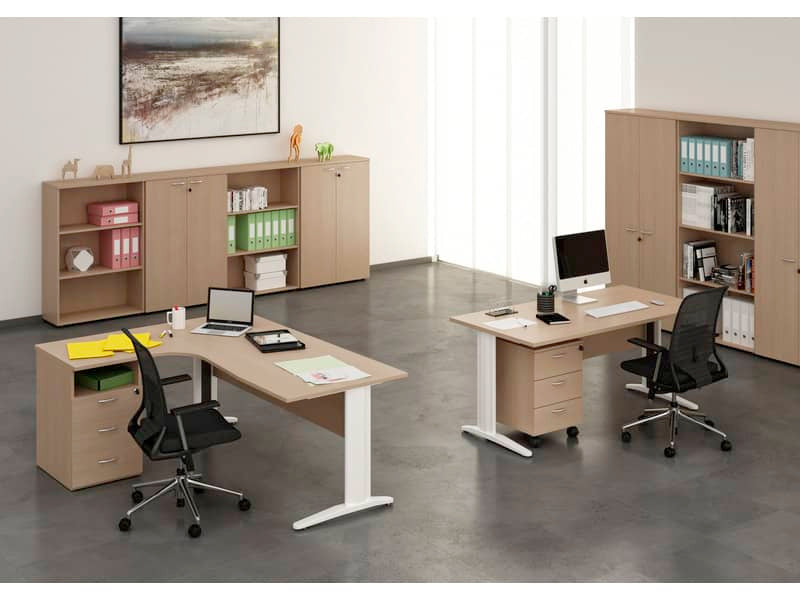 Coppia ante con serratura Artexport in melaminico per mobile medio Presto 80x115 cm rovere - 60069/M/C