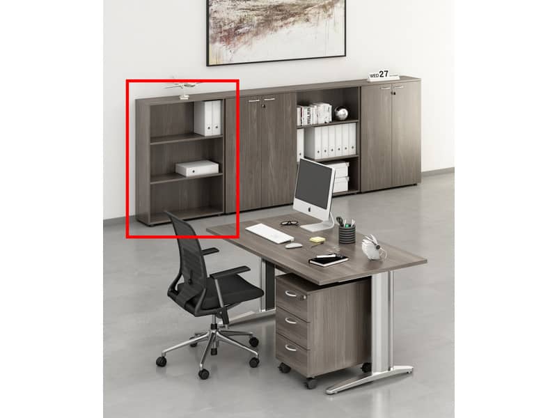 Mobile a giorno medio Artexport Presto 2 ripiani regolabili 80x35x120 cm frassino toscano - 035/F
