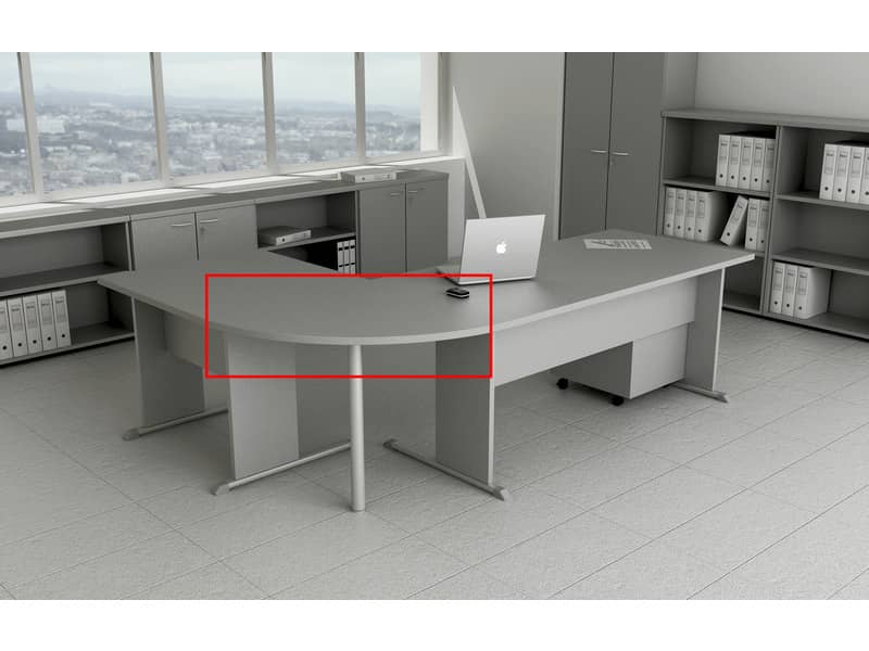 Raccordo a 90° per scrivanie Artexport Presto 80x80 cm grigio 313/9