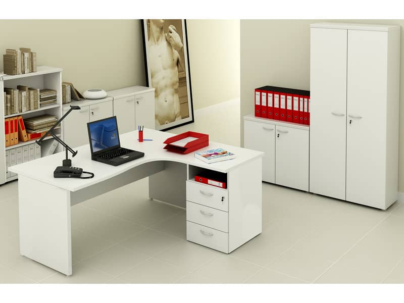 Coppia ante con serratura Artexport in melaminico per mobile alto Presto 80x175 cm bianco - 60075/M/3