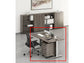 Scrivania Artexport Presto 80x80xH.72cm piano frassino toscano - fianchi in metallo L effetto cromato