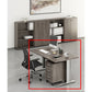 Scrivania Artexport Presto 80x80xH.72cm piano frassino toscano - fianchi in metallo L effetto cromato