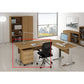 Scrivania Artexport Presto 160x80xH.72cm piano noce chiaro - fianchi in metallo a L effetto cromato - 003+30512JOINTCR/4