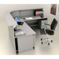Bancone reception Artexport Presto lineare 160x30x115h cm grigio RB/160/9