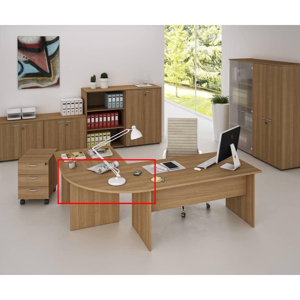 Raccordo a 90° per scrivanie Artexport Presto 80x80 cm noce chiaro 313/4