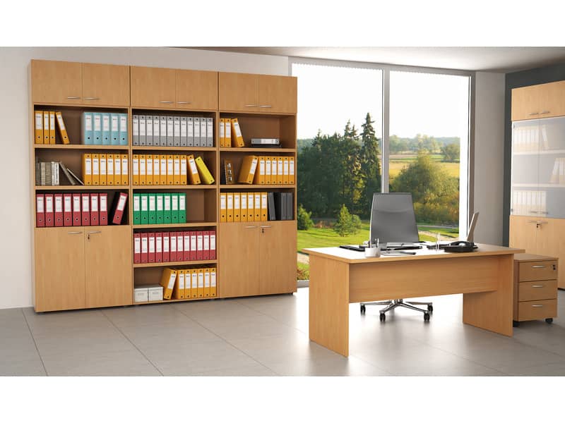 Armadio alto componibile Artexport 2898 - 2 ante basse - 90x45,8x200 cm - Noce chiaro - AR-ST+AR-AB-4