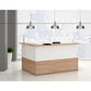 Bancone reception angolare 90° Artexport Musa 76x76x117 cm ciliegio arabis-bianco - 2824-COR-K3