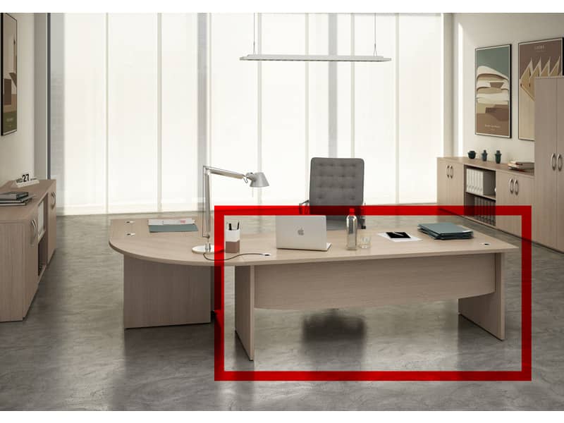 Scrivania Artexport Flex - 160x80x73 cm rovere - fianchi a pannello in melaminico - JPB160-C