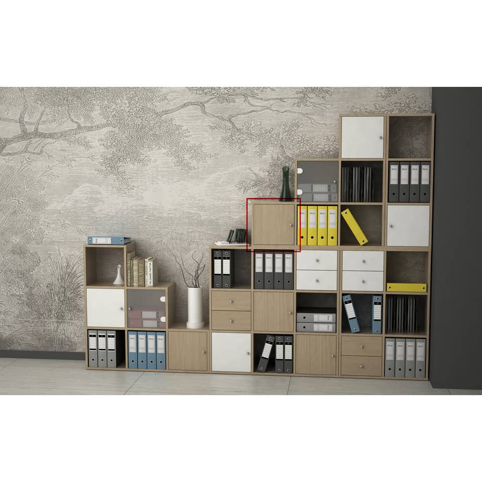 Coppia di antine per libreria componibile Artexport Maxicolor - 32,2x32,2 cm - rovere - 2A-MaxC-C