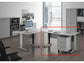 Scrivania Artexport Presto 140x80xH.72cm piano grigio - fianchi in metallo a L color alluminio - 002+30511/9