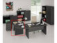 Scrivania Artexport Presto 80x80xH.72 cm - fianchi melanimico spessore 22 mm - nero venato frassino - 001 + 60111/8