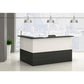 Bancone reception angolare 90° Artexport Musa 76x76x117 cm nero venato-bianco - 2824-COR-83