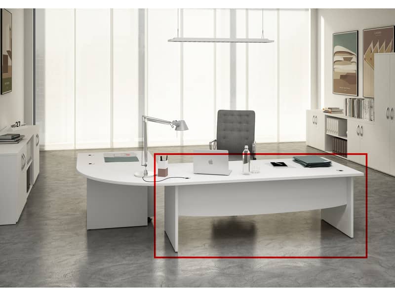 Scrivania Artexport Flex - 120x80x73 cm bianco - fianchi a pannello in melaminico - JPB120-3