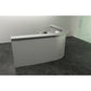 Bancone reception Artexport Presto angolare 90° 96,5x96,5xh115 cm finitura grigio - pannello in metallo - BA /9