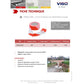 Nastro delimitatore Viso 50 mm x 100 m bianco/rosso RSNA121RB