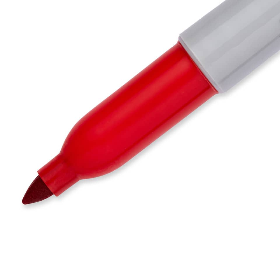 Marcatore permanente Sharpie Fine punta conica 1 mm rosso S0810940