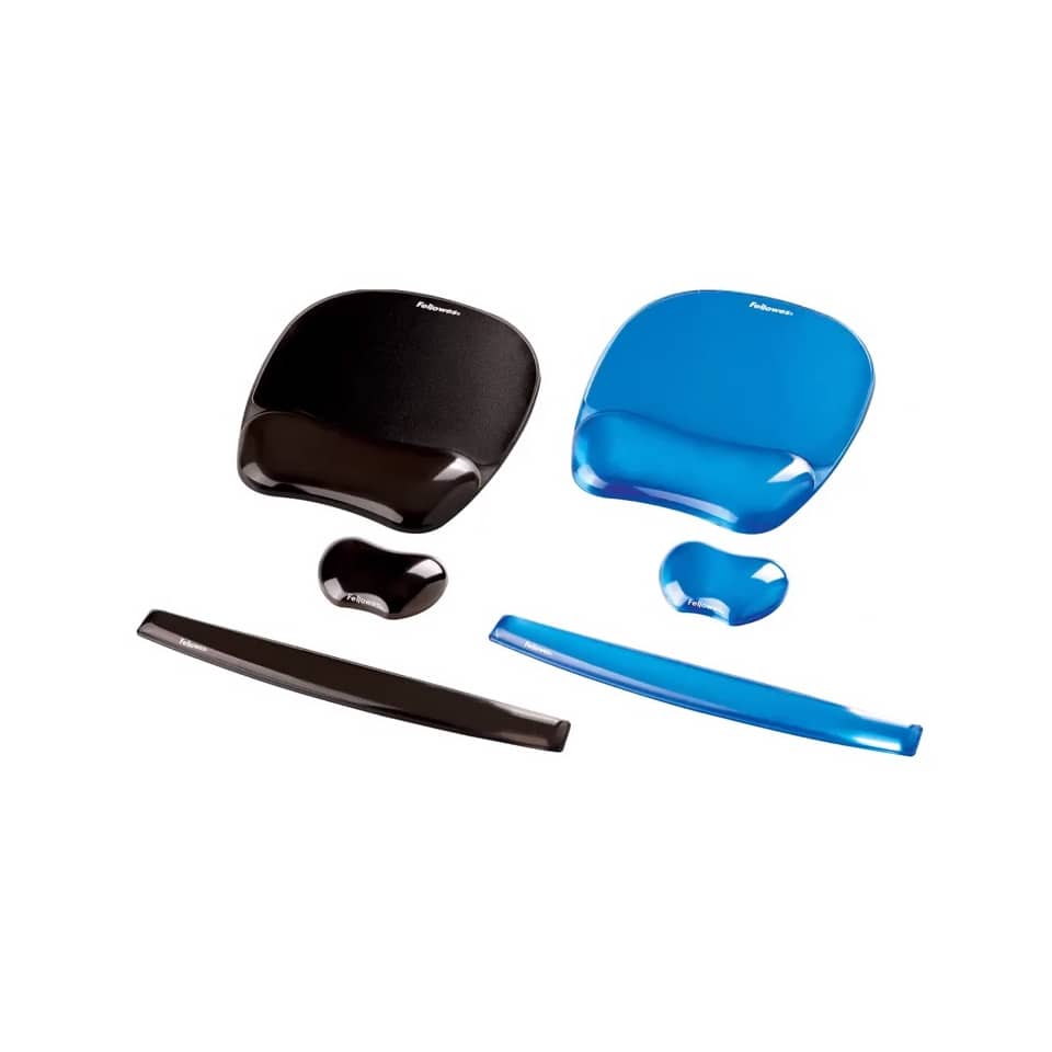 Supporto FELLOWES poggiapolsi Flex Crystal™ Gel 2,54x12,38x8,73 cm blu 91177-72