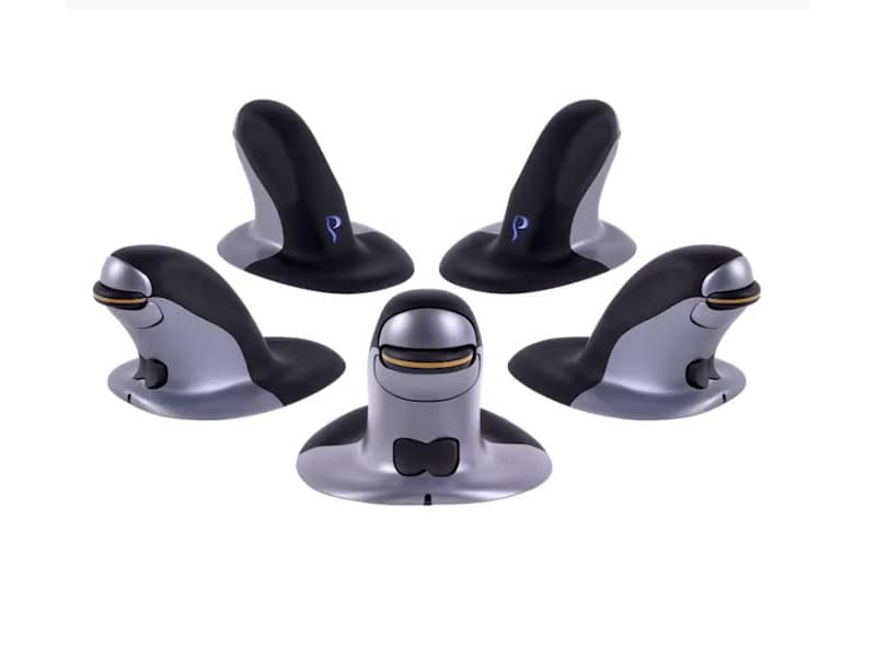 Mouse verticale FELLOWES Penguin® con filo grigio/nero piccolo 9894801