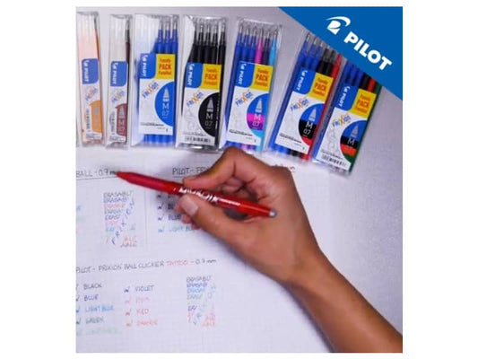 Refill penne a sfera Pilot Frixion Ball e Clicker 0,7 mm blu Set 3 pezzi - 006657